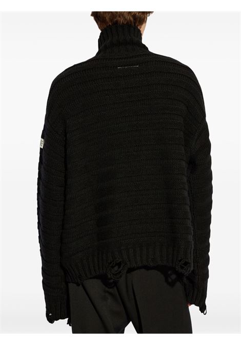 Maglione effetto vissuto in nero MM6 Maison Margiela - donna MM6 MAISON MARGIELA | SH0HA0004M13040900